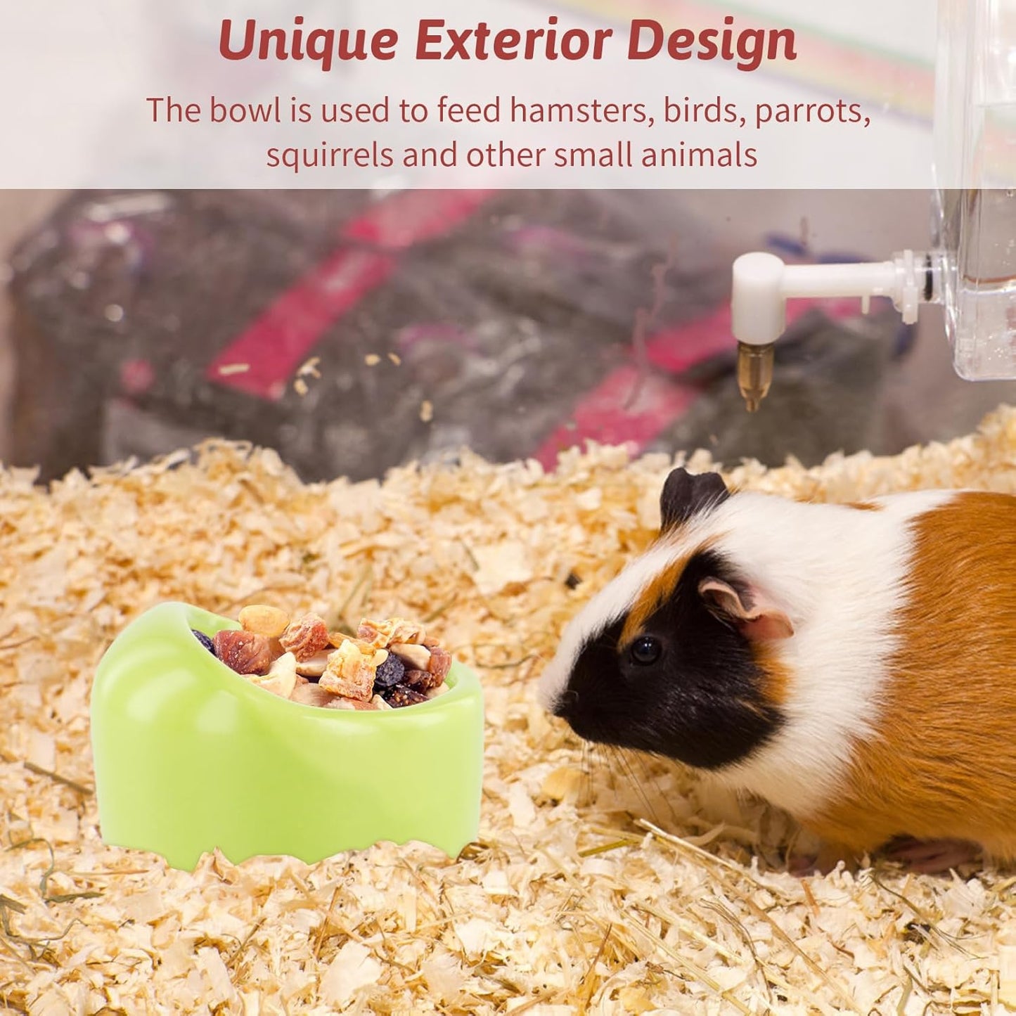 Nivofu 3PCS Hamster Bowl, Ceramic Hamster Bowl, Guinea Pig Bowl, Hedgehog Bowl, Small Animal Food Bowl, Food Bowl for Hamsters, Small Hamster Bowl, Small Animal Bowl for Hamster Gerbil Hedgehog