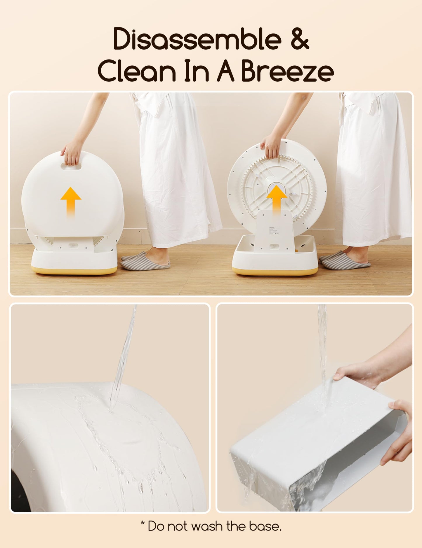 MeoWant Self-Cleaning Cat Litter Box, Integrated Safety Protection Automatic Cat Litter Box for Multi Cats, Extra Large/Odor Isolation/APP Control Cat Litter Box, Confirm Seller is【MeoWant-Direct】