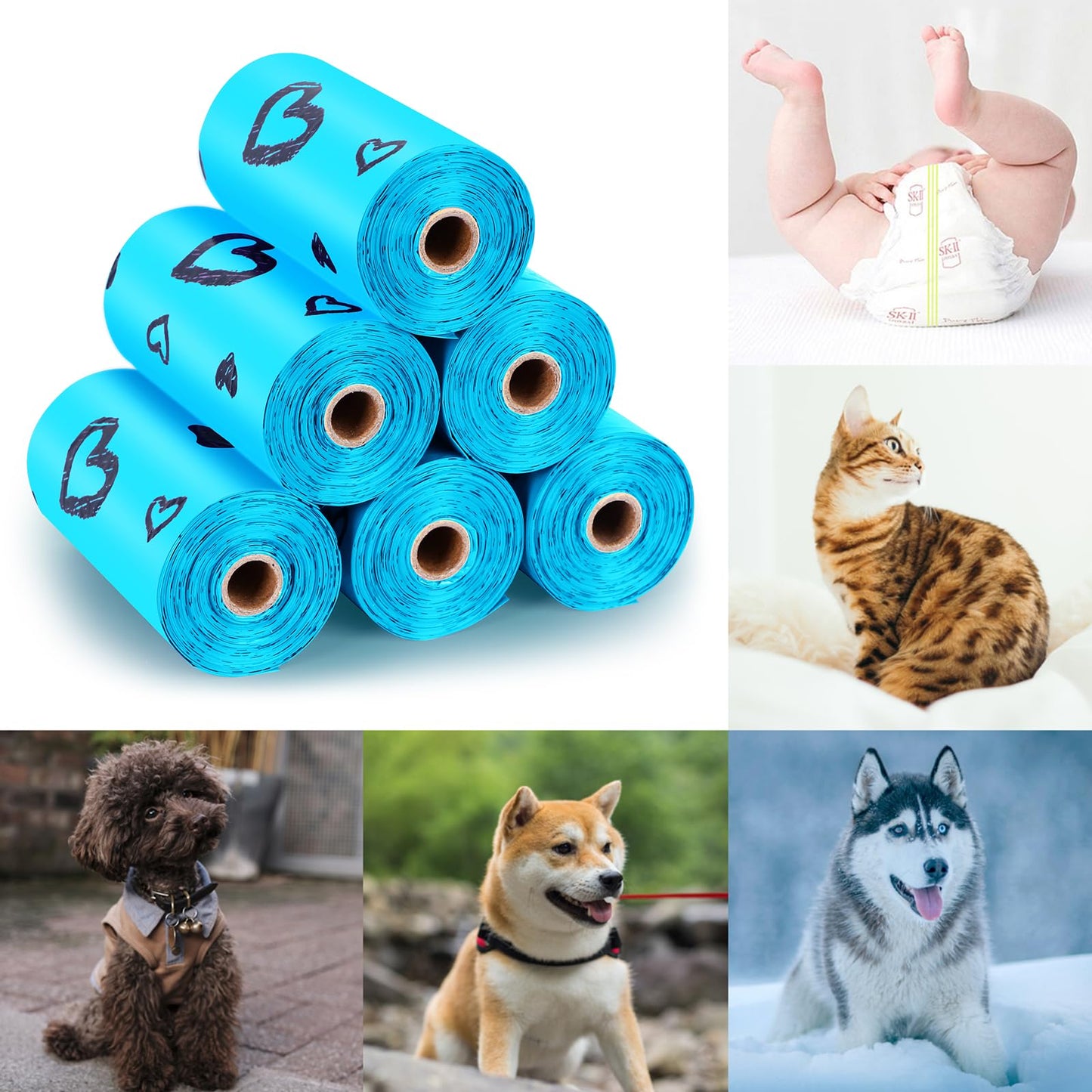 Yingdelai Dog Poop Bags, 540 Counts Poop Bags Leak-Proof Dog Waste Bags with 1 Dispenser Poop Bags for Dogs|Doggy (Scented)