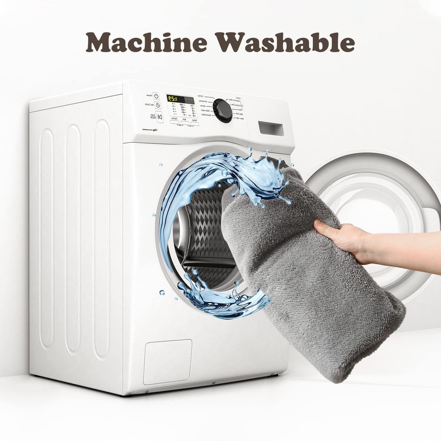 JOLLYVOGUE Dog Bed Large, Orthopedic Dog Bed Support Egg Crate Foam Dog Beds, Soft & Cozy Pet Bed Mat with Removable Washable Cover (Large, Dark Grey, Up to 75 lbs)