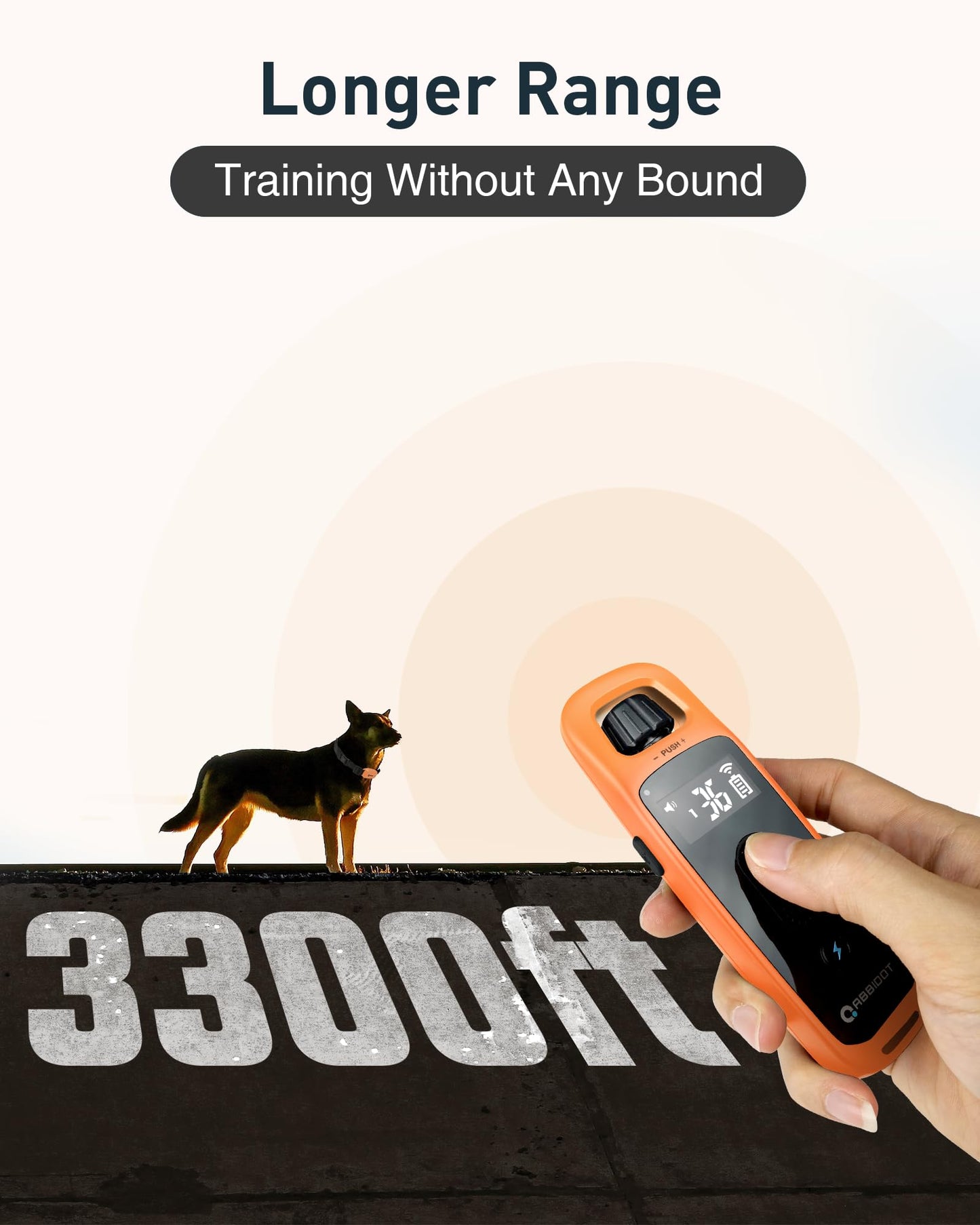 ABBIDOT 3300 Ft Dog Training Collar with Remote - [New Version] Shock Collar, 5 Training Modes, 88 Levels e Collar, Waterproof Training Collar for Small Medium Large Dogs(15~120 lbs)