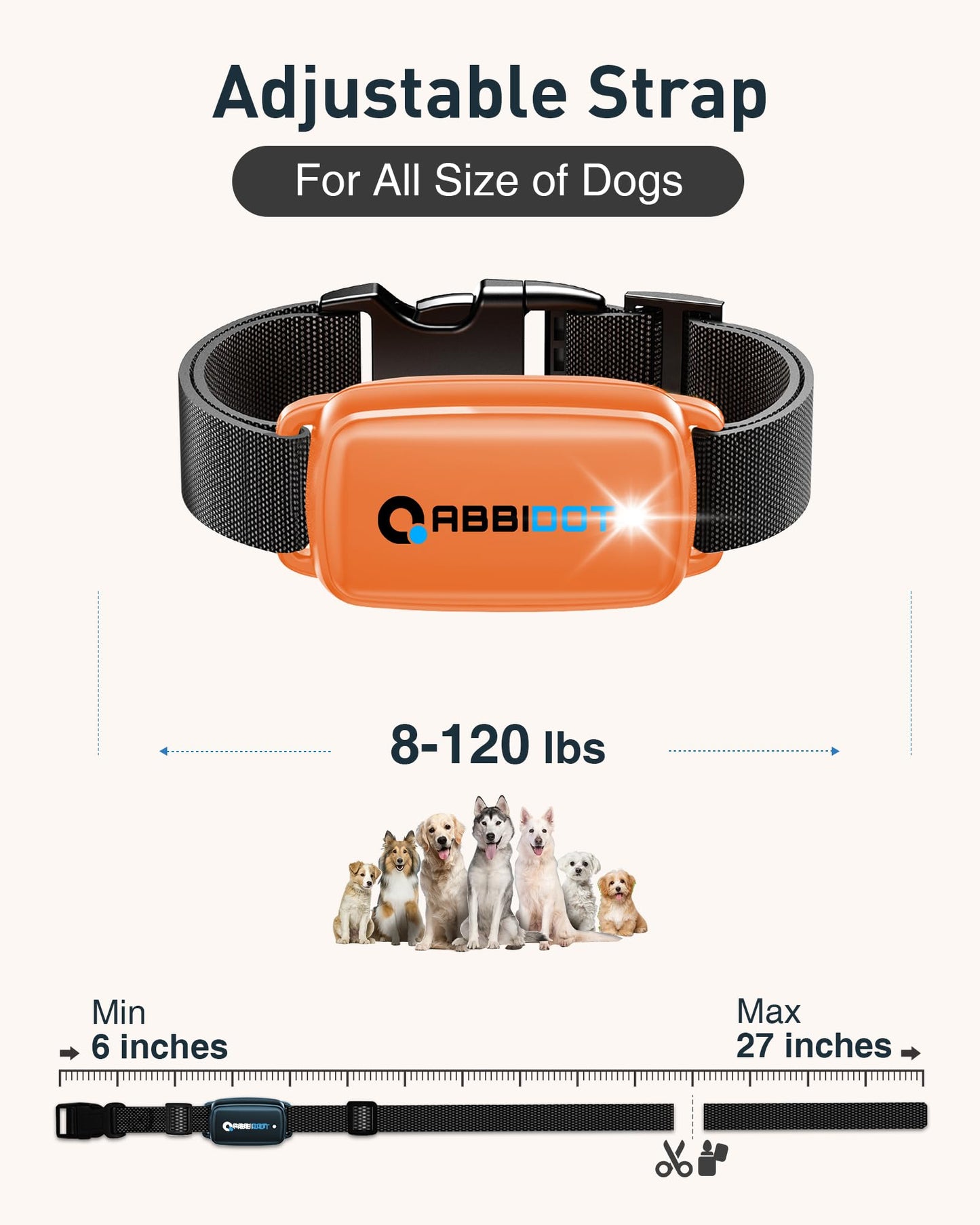 ABBIDOT 3300 Ft Dog Training Collar with Remote - [New Version] Shock Collar, 5 Training Modes, 88 Levels e Collar, Waterproof Training Collar for Small Medium Large Dogs(15~120 lbs)
