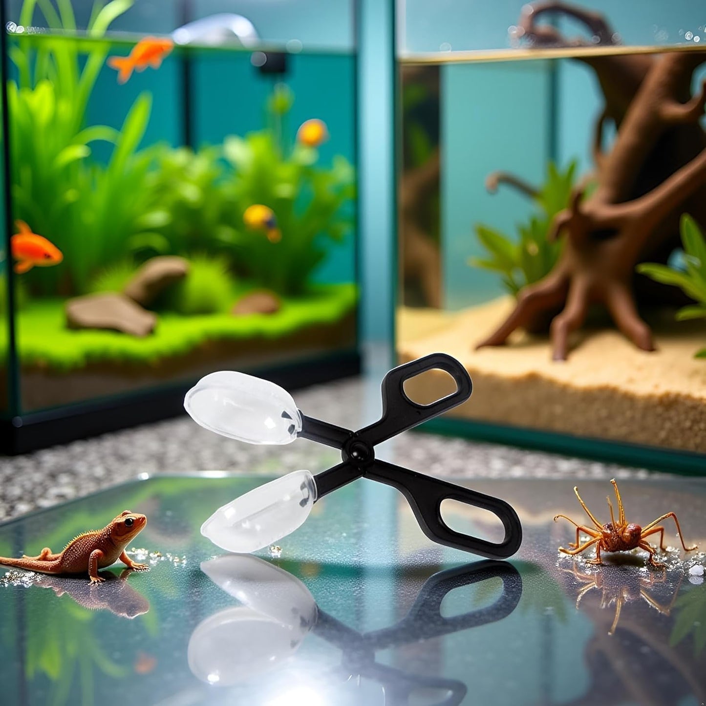 of Reptile Feeding Clamp Reptile Poop Scoop Cage Fish Tank Cleaning Tools Reptile Feeding Tool for Gecko Lizard Bearded Dragon,for Snakes Lizard Tarantulas Reptile Supplies Reptiles and Amphibians Furr-Reel