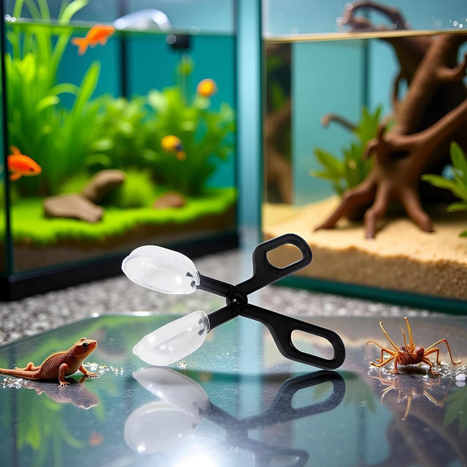 of Reptile Feeding Clamp Reptile Poop Scoop Cage Fish Tank Cleaning Tools Reptile Feeding Tool for Gecko Lizard Bearded Dragon,for Snakes Lizard Tarantulas Reptile Supplies Reptiles and Amphibians Furr-Reel