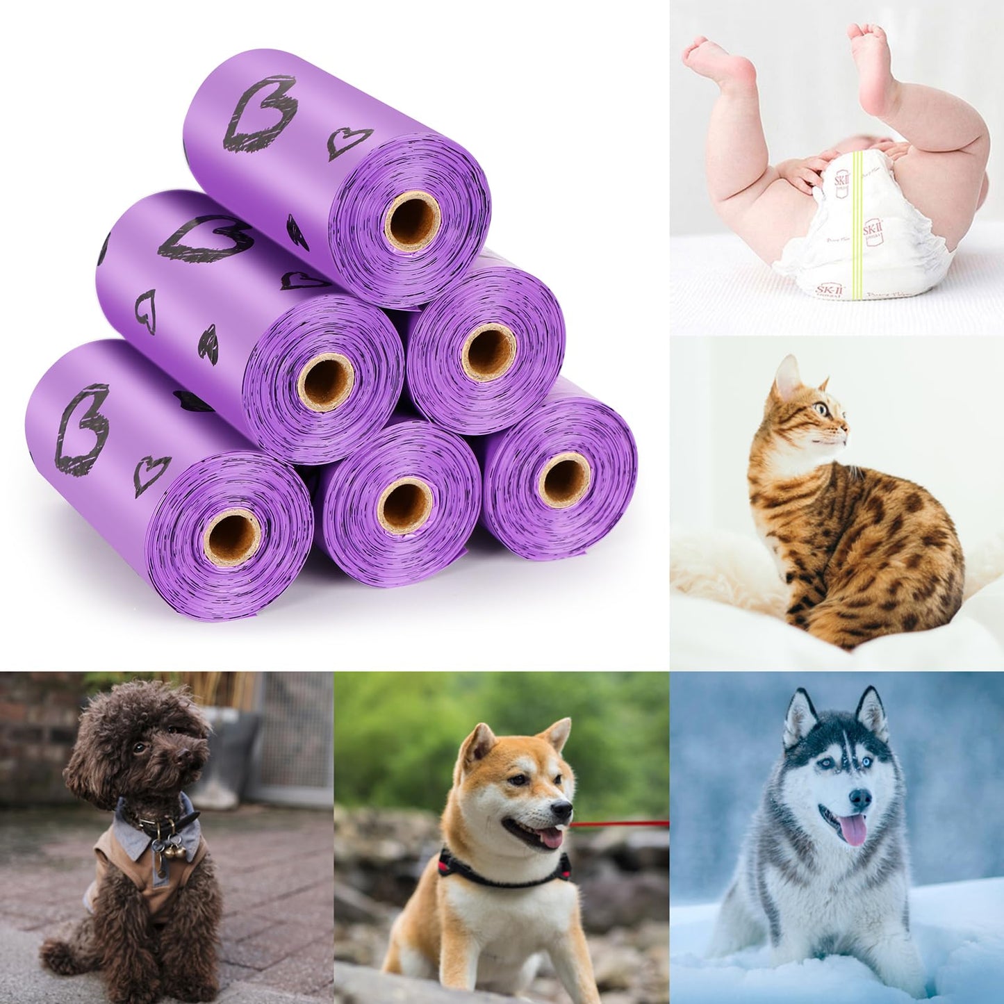 Yingdelai Dog Poop Bags, 540 Counts Poop Bags Leak-Proof Dog Waste Bags with 1 Dispenser Poop Bags for Dogs|Doggy (Scented)