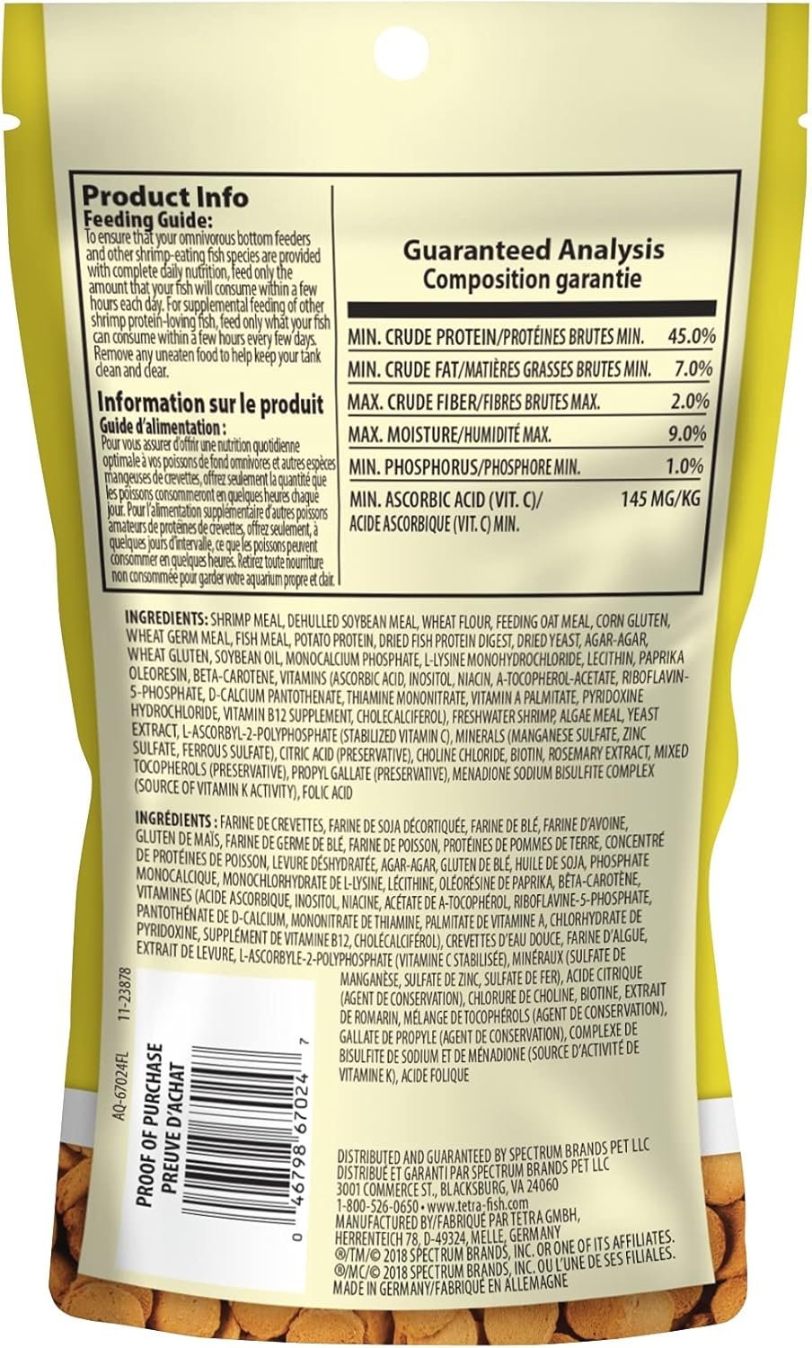 Tetra Shrimp Wafers 3oz, 86g