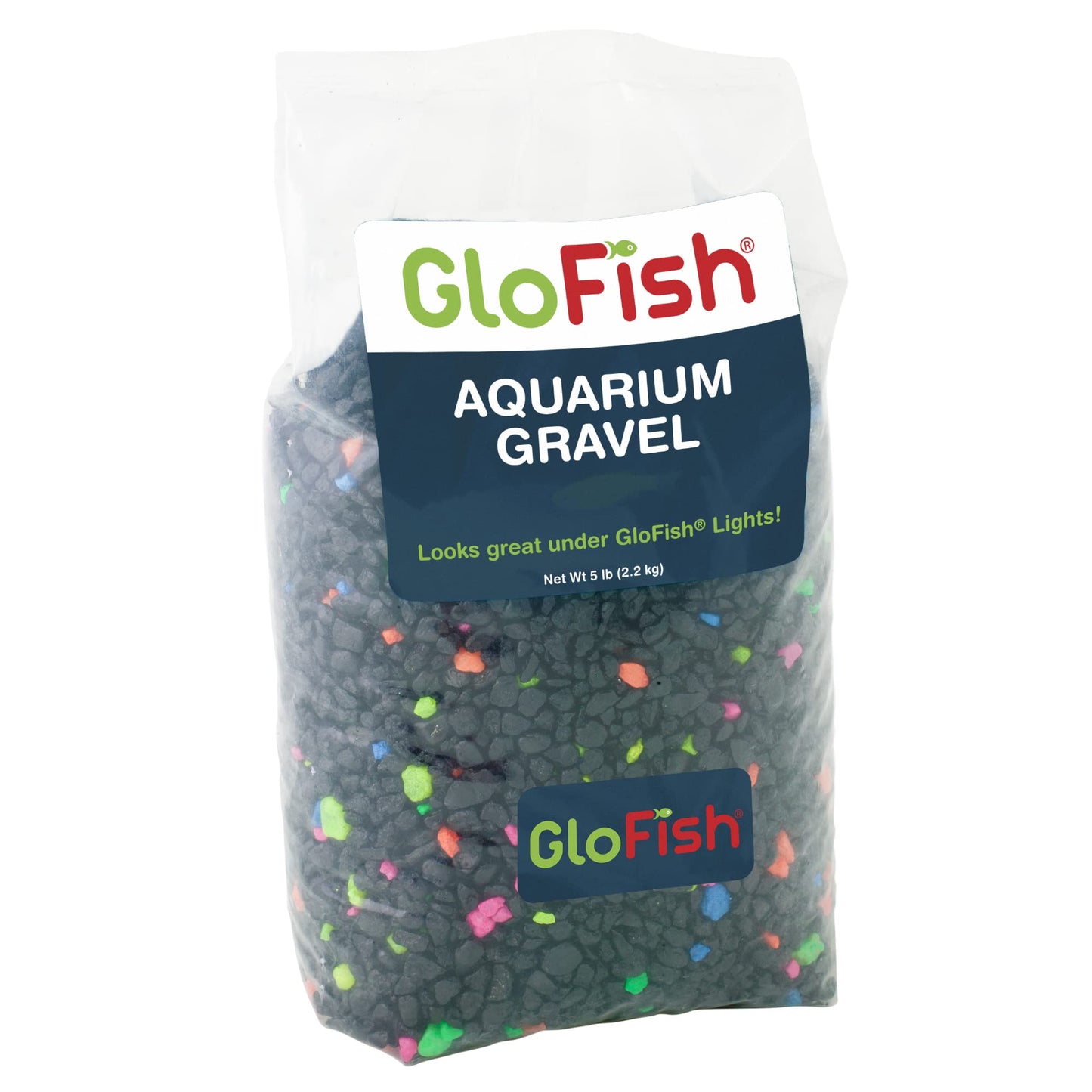Glofish Aquarium Gravel, Black with Fluorescent Highlights, 5-Pound Bag - Furr-Reel