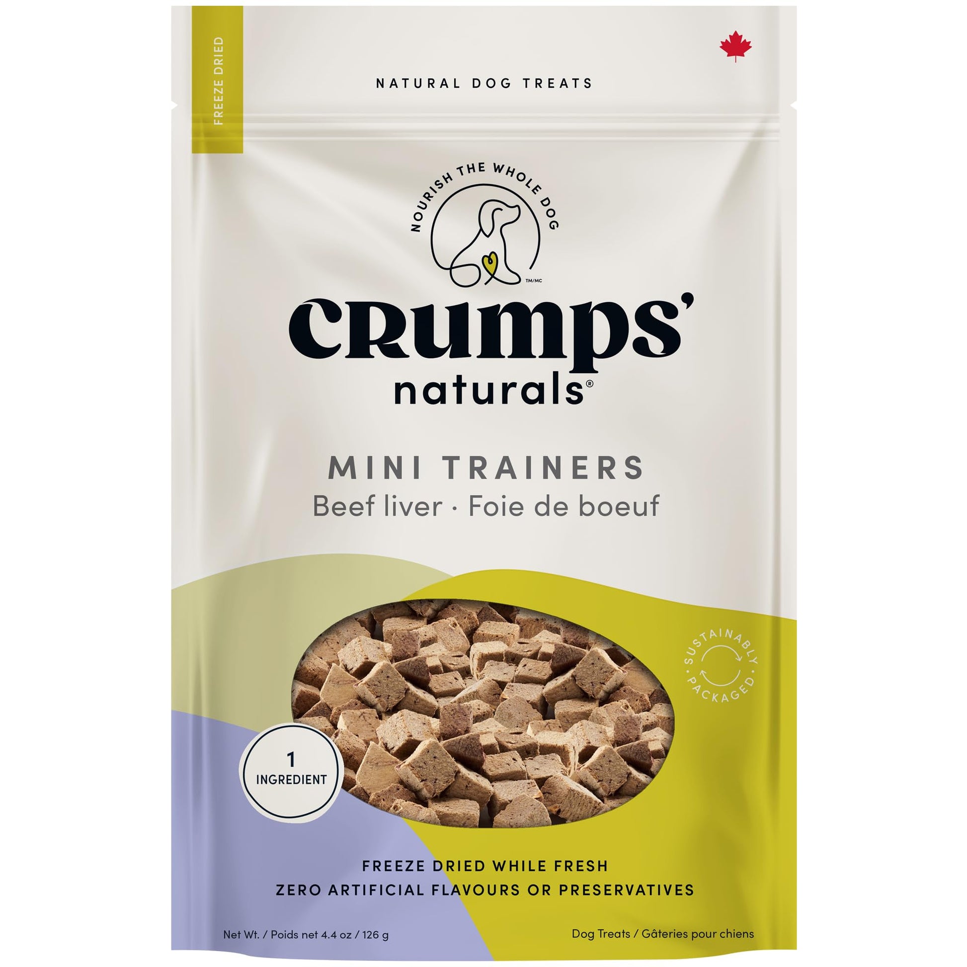 Crumps' Naturals Mini Trainers Freeze Dried Beef Liver (1 Pack),, 1.9OZ/ 55G - Furr-Reel