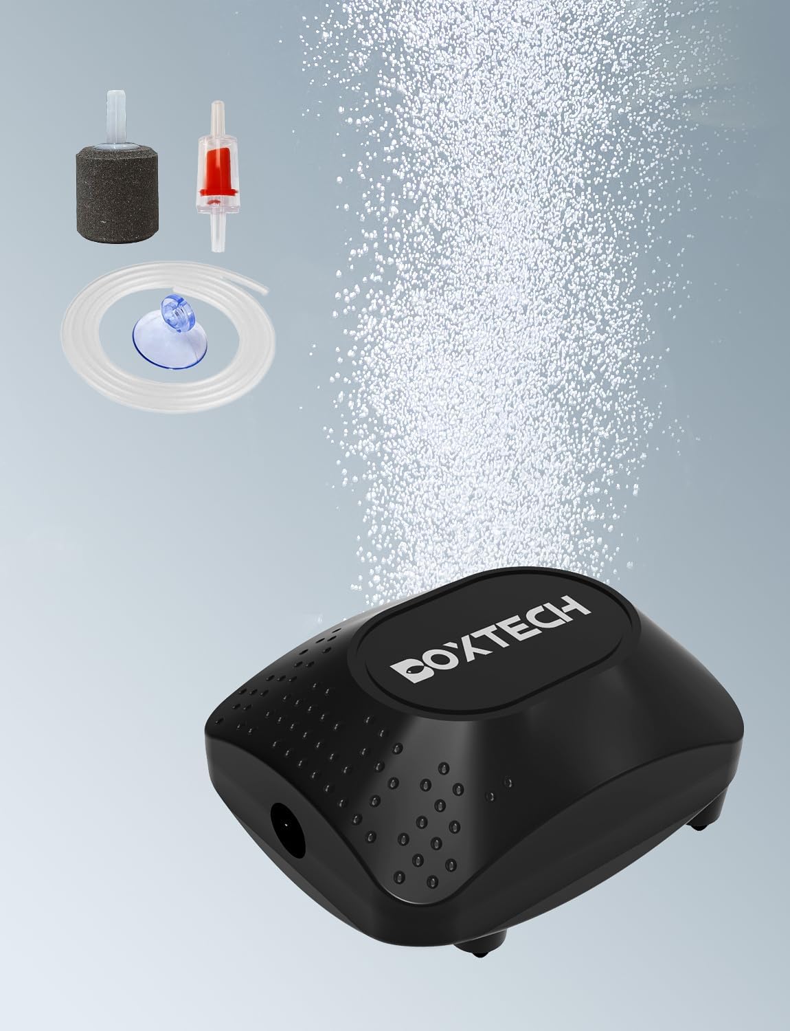 UPETTOOLS Aquarium Air Pump for Fish Tank, Ultra Quiet Fish Tank Air Pump Fish Oxygen Pump Aquarium Bubbler Kit with Air Tubing, Bubble Stone and Check Valve, Fish Tank Aerator Kit