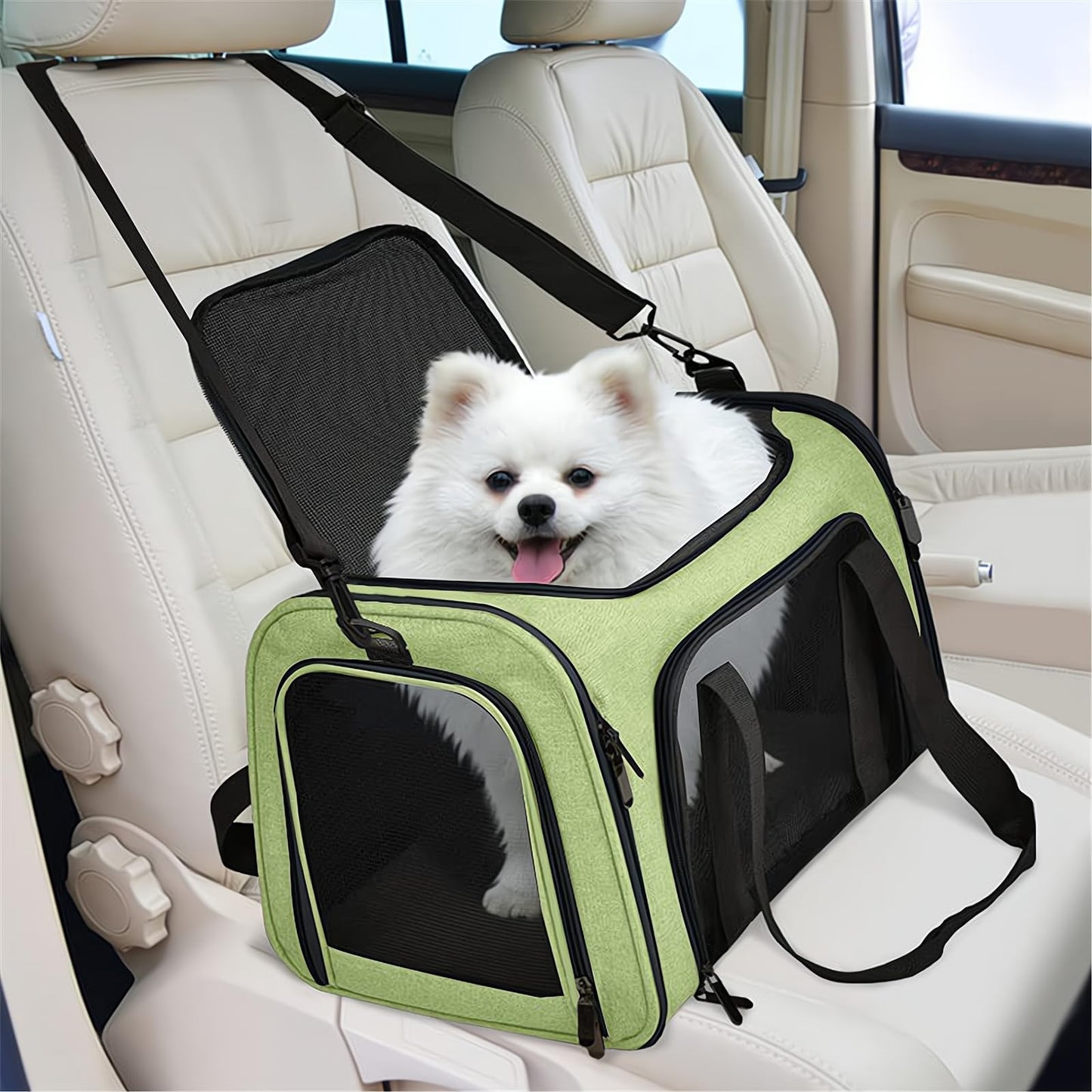 Pet Carrier Airline Approved,Soft Sided Cat Carrier New Upgraded Small Dog Carrier with Lockable Zippers,Breathable Pet Carrier,Dog Carrier for Small Medium Cats Furr-Reel