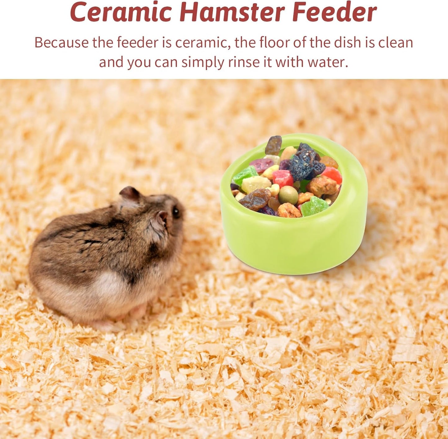 Nivofu 3PCS Hamster Bowl, Ceramic Hamster Bowl, Guinea Pig Bowl, Hedgehog Bowl, Small Animal Food Bowl, Food Bowl for Hamsters, Small Hamster Bowl, Small Animal Bowl for Hamster Gerbil Hedgehog