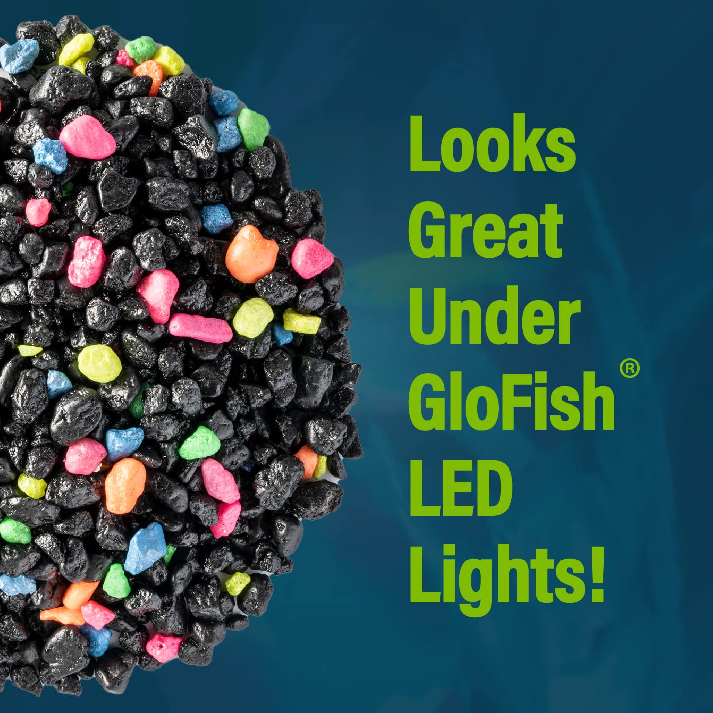 Glofish Aquarium Gravel, Black with Fluorescent Highlights, 5-Pound Bag - Furr-Reel