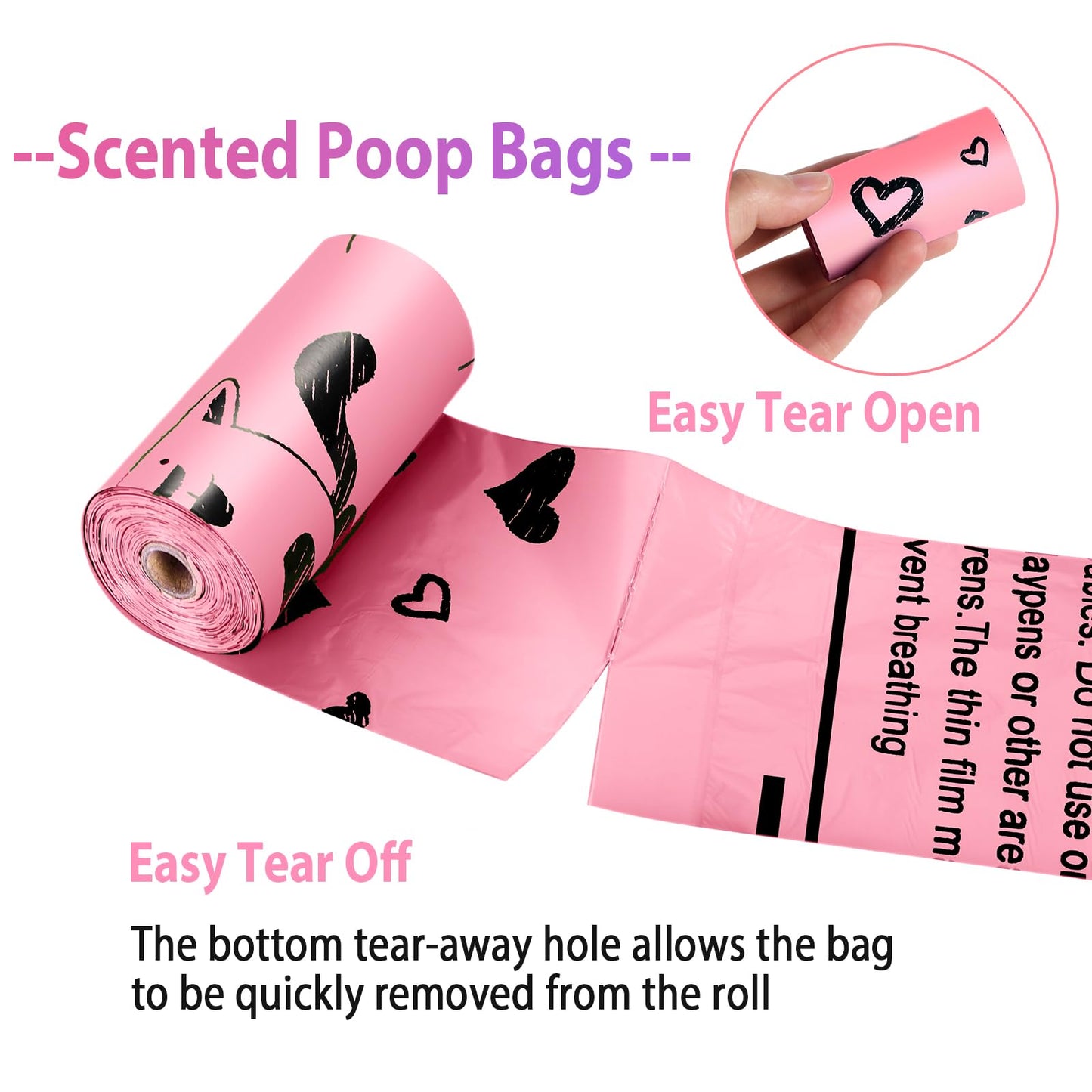 Yingdelai Dog Poop Bags, 540 Counts Poop Bags Leak-Proof Dog Waste Bags with 1 Dispenser Poop Bags for Dogs|Doggy (Scented)