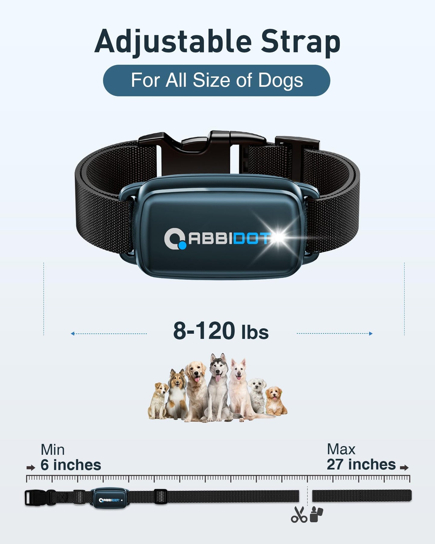 ABBIDOT 3300 Ft Dog Training Collar with Remote - [New Version] Shock Collar, 5 Training Modes, 88 Levels e Collar, Waterproof Training Collar for Small Medium Large Dogs(15~120 lbs)