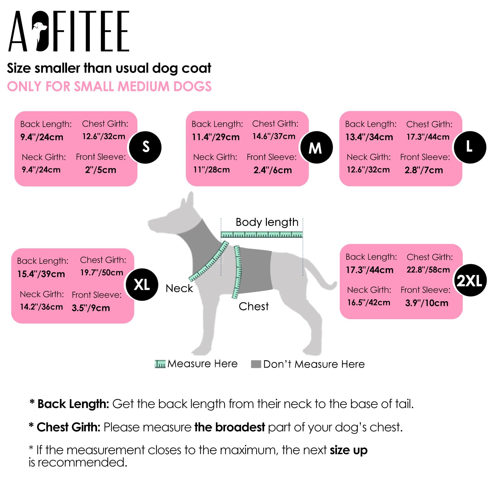 AOFITEE Dog Coat, Waterproof Dogs Jacket for Winter, Warm Fullbody Small Dog Snowsuit, Winter Coat for Small Dogs, Zip Up Pet Puffer Jacket Fleece Vest, Reflective Pet Snow Jackets, Christmas Red Furr-Reel