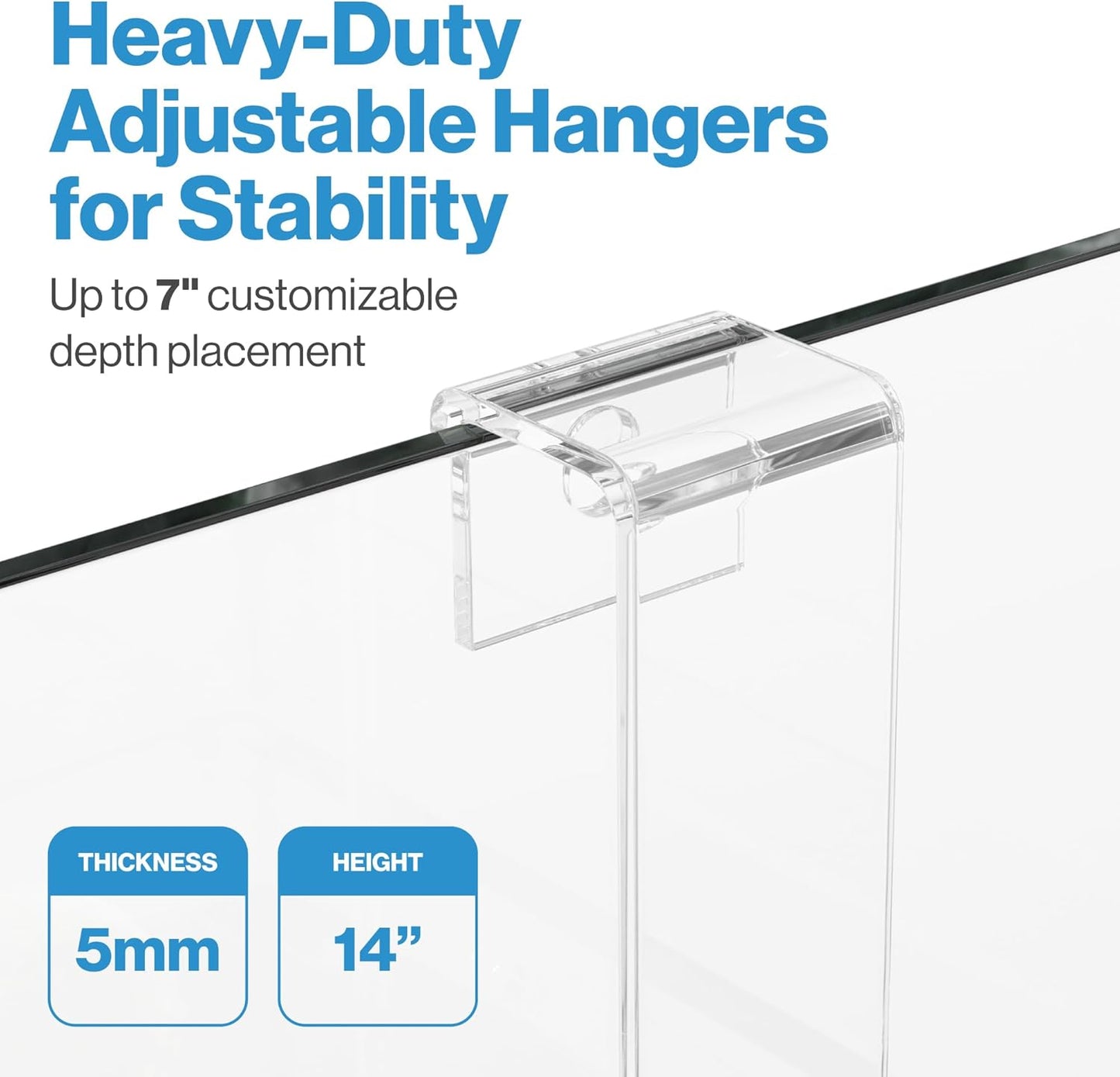 Extra Large Wide Hanging Turtle Basking Platform - 17"x16" Aquatic Reptile Ramp Dock with Foot Grips, Adjustable, Ideal for 65+ Gallon Tanks or Larger