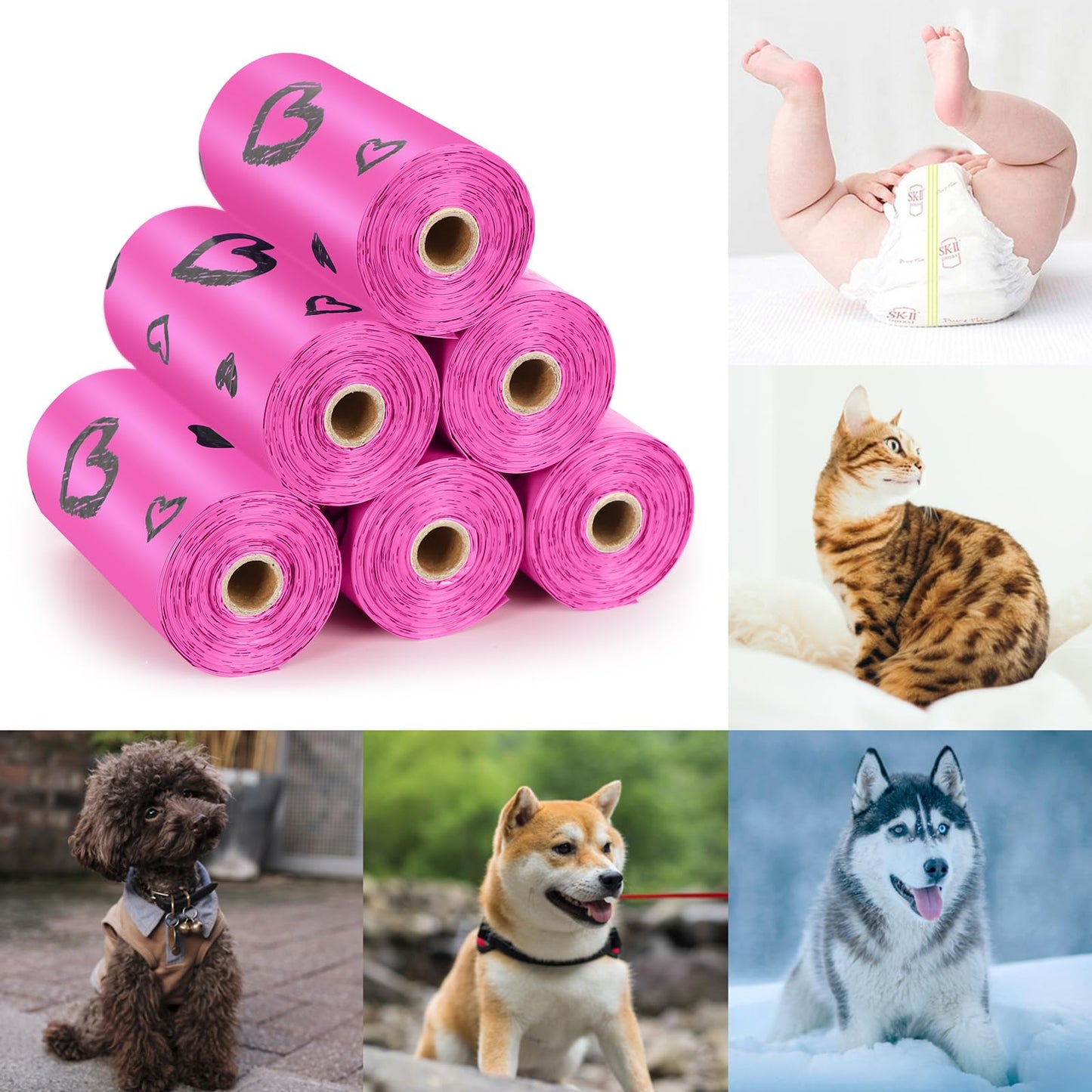 Yingdelai Dog Poop Bags, 540 Counts Poop Bags Leak-Proof Dog Waste Bags with 1 Dispenser Poop Bags for Dogs|Doggy (Scented)