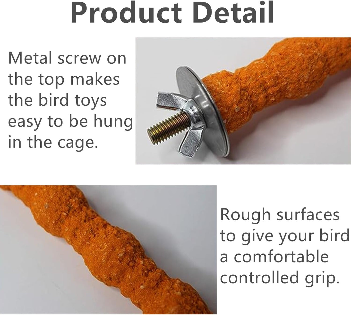 Bird Perch Stand Toy Wood Parrot Perch Stand Platform Paw Grinding Rough-surfaced Chew Toys Cage Accessories Exercise Toys Random Color, Suitable for Budgies Parakeet Cockatiel Conure Hamster (3 PCS)