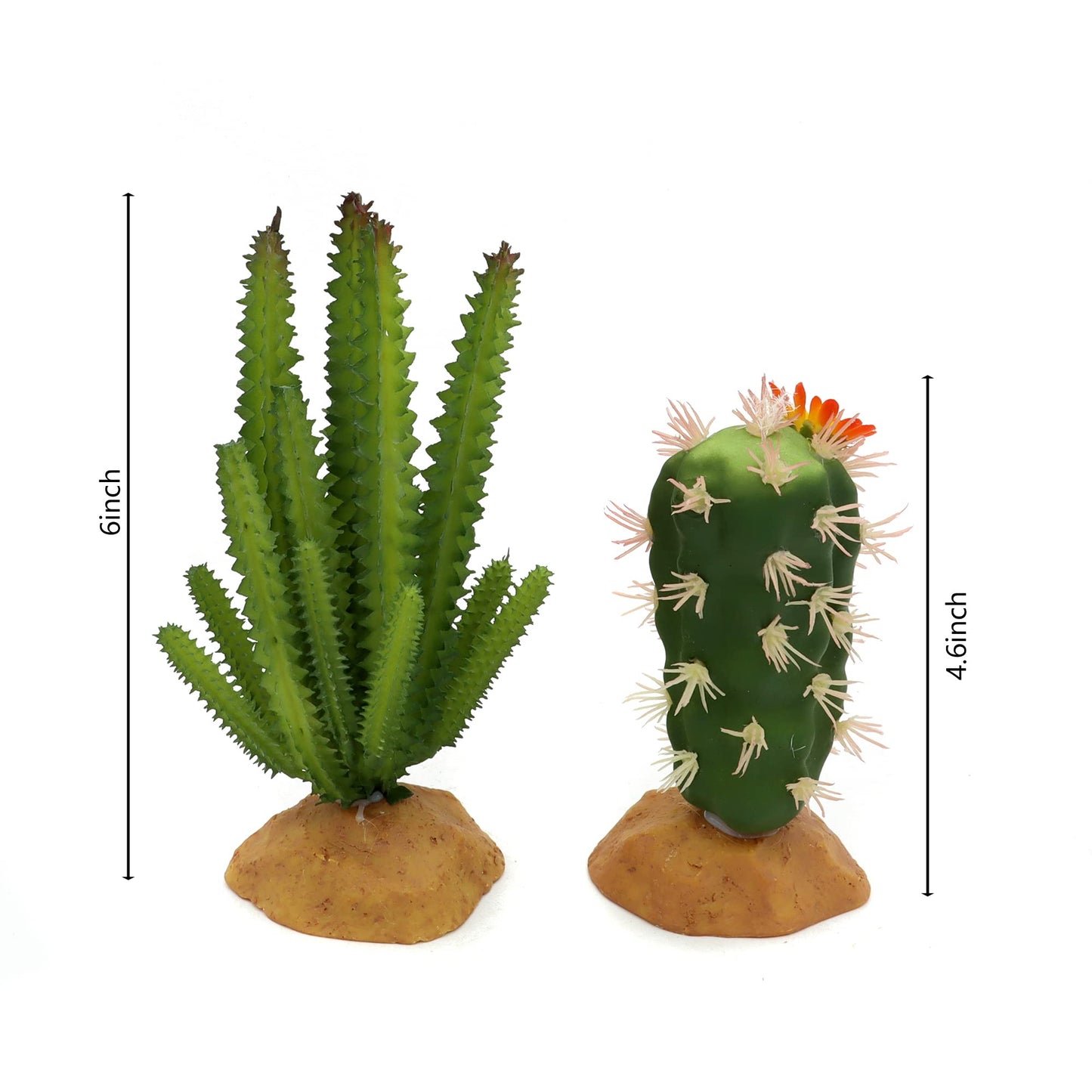 JIHAQUA Reptile Plants Succulent, Artificial Desert Rain Forests Plants for Lizard Bearded Dragon Chameleon Gecko Snake Amphibian Terrarium Decor (Set 3)