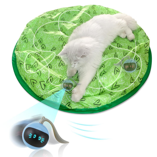 LUPAPA Interactive Cat Toys, Indoor Simulation Hunting Toys for Cats, Hunting Hood with Cat Ball