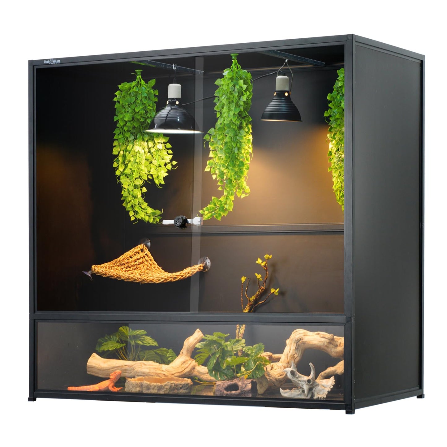 Reptile Terrarium 120 Gallon 4x2x2FT Large PVC Enclosure Breeding Tank for Bearded Dragon Gecko Lizard Snake, Wide Breeding Lounge Vivarium Suit for Juvenile to Adult Reptiles - Furr-Reel