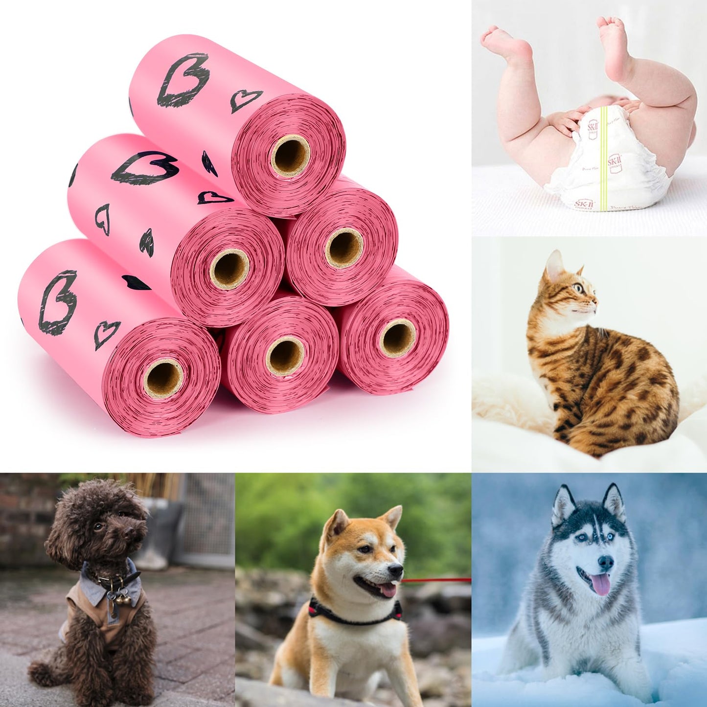 Yingdelai Dog Poop Bags, 540 Counts Poop Bags Leak-Proof Dog Waste Bags with 1 Dispenser Poop Bags for Dogs|Doggy (Scented)