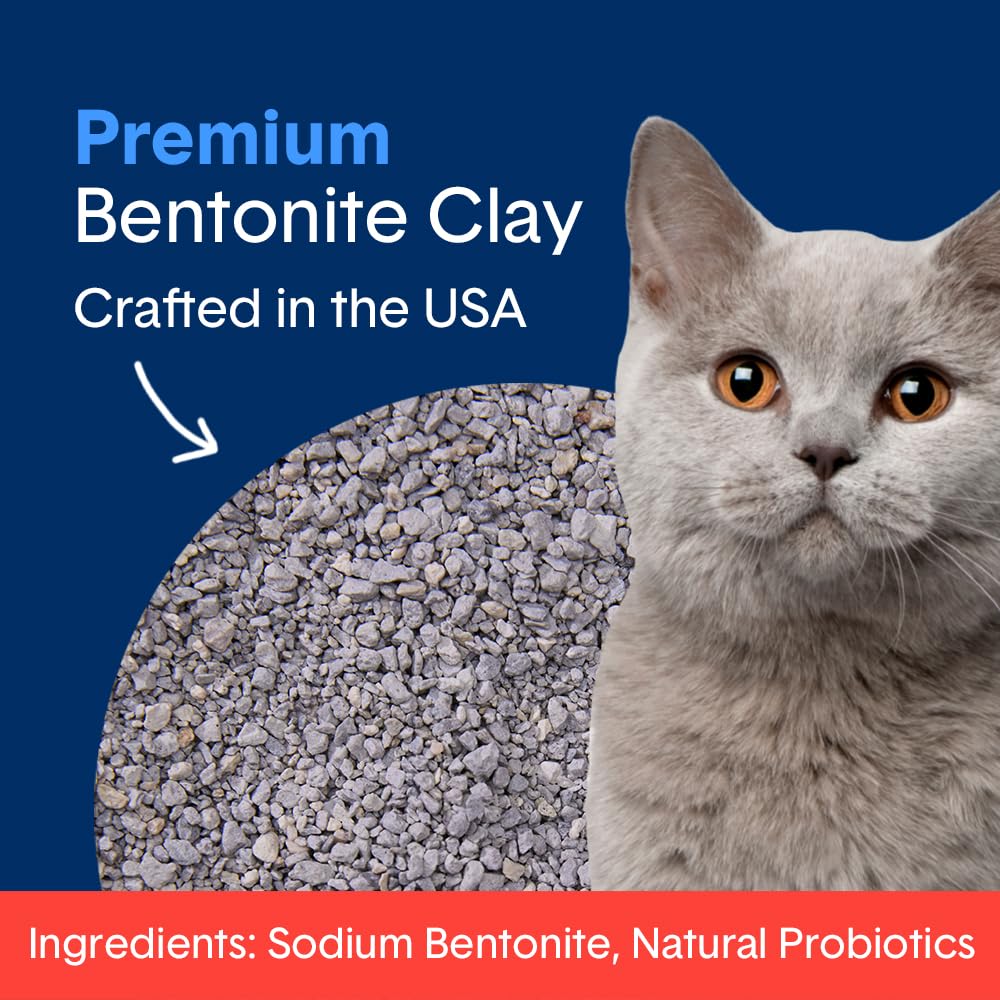 Boxie® Unscented 30 Day Odour Control Clumping Clay Cat & Kitty Litter 16 lb, 99.9% Dust-Free, Hard Flat Top® Clumps, No Fragrances No Fillers, Long-Lasting, Easy to Scoop