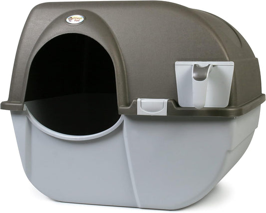 Omega Paw Roll N Clean Self Cleaning Litter Box, Large, RA20, Taupe, L (Pack of 1)