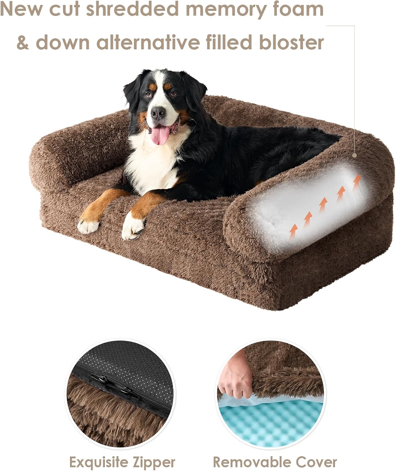 EHEYCIGA Foldable XXL Dog Bed, 54"x38"x7.5" Memory Foam Orthopedic Dog Couch for Extra Large Dogs, Calming Waterproof Pet Sofa with Washable Cover, Human Dog Bed for Kids, Dark Grey - Furr-Reel