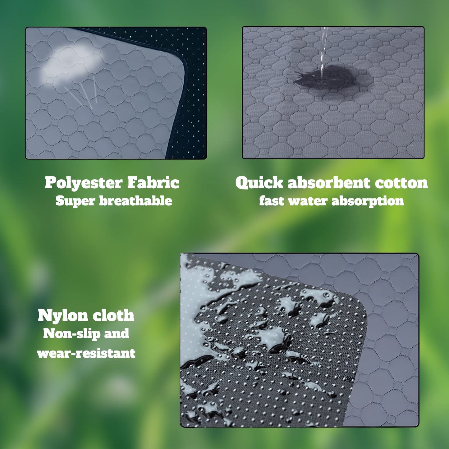 Fantperful Pet-Cage Liners-Mat Pee Pads-Bedding - for Guinea Pig Hamsters Chinchillas Bunny Rabbit Ferrets Rat Hedgehogs Small Cat Dog Puppies Small Mini Animal 2 Packs (S(13.77x19.68inch))