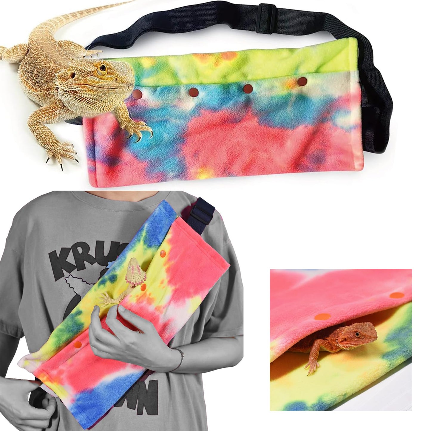 3 in 1 Reptile Hide Cave with Detachable Base & Humidity Dish for Bearded Dragon, Tank Terrarium Decor Humid Hideout for Small Reptiles Crested Gecko, Leopard, Lizard, Snake, Crabs (Hideout 3 in 1)