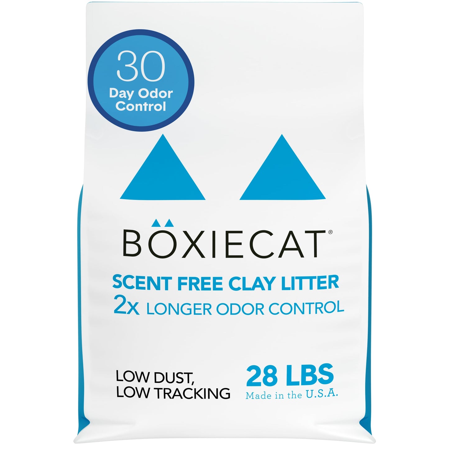 Boxie® Unscented 30 Day Odour Control Clumping Clay Cat & Kitty Litter 16 lb, 99.9% Dust-Free, Hard Flat Top® Clumps, No Fragrances No Fillers, Long-Lasting, Easy to Scoop