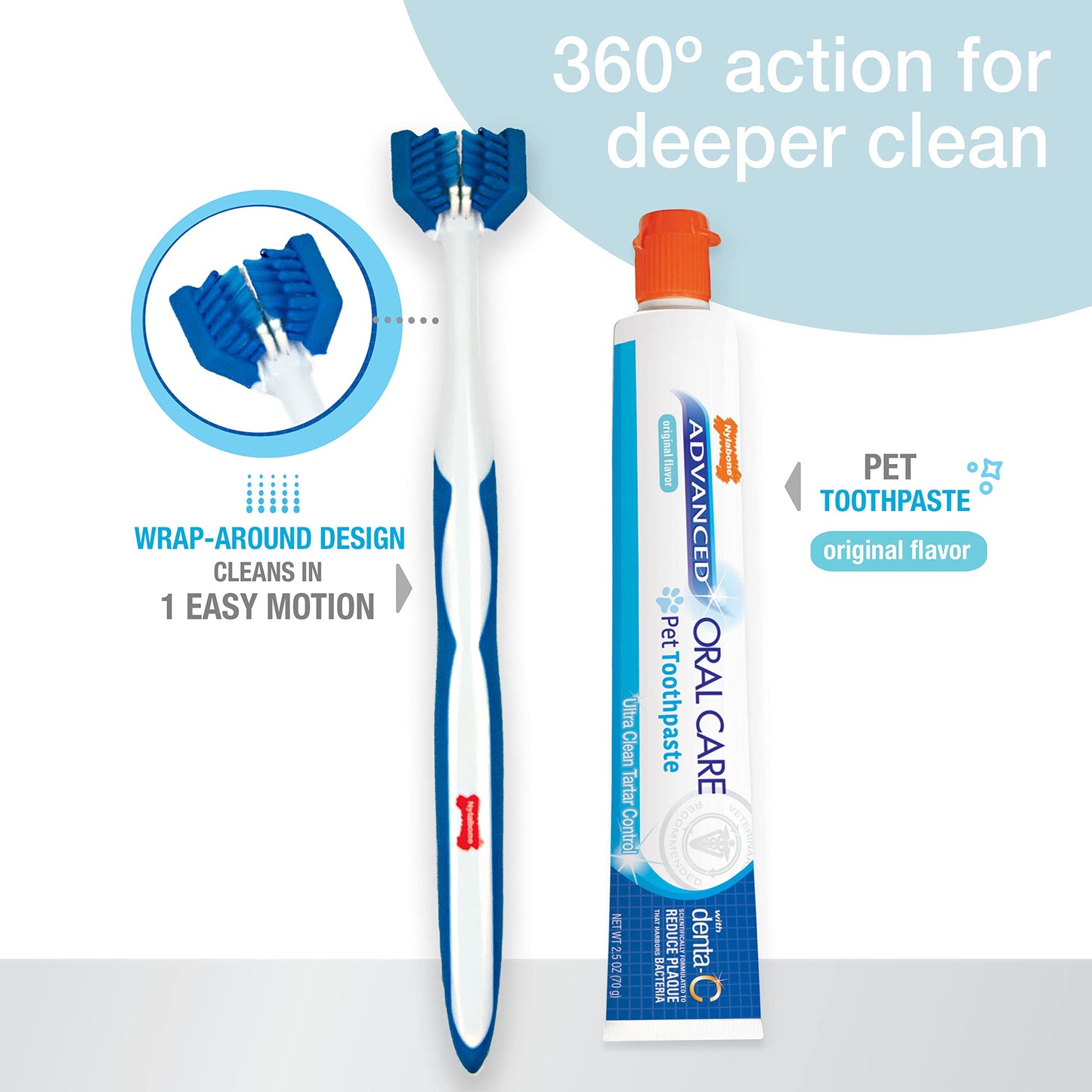 Nylabone Advanced Oral Care Cat Dental Kit Original (3 Count)