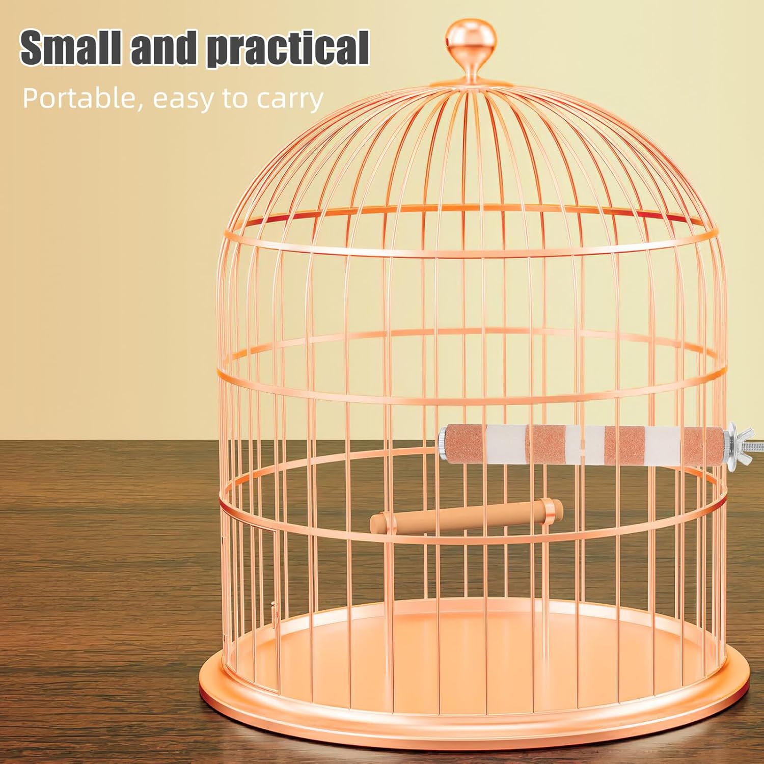 4Pcs Parrot Beak Grinding Stick and Claw Gnawing Perch Set for Cage Birds, Orange White Sturdy Paw Furr-Reel