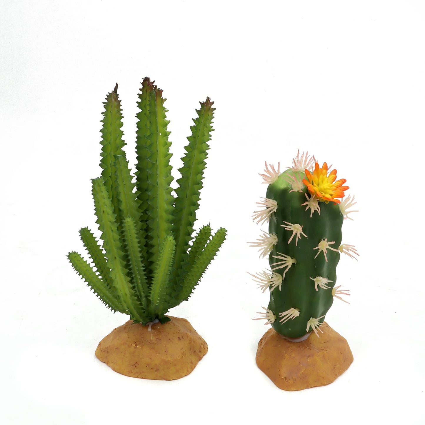 JIHAQUA Reptile Plants Succulent, Artificial Desert Rain Forests Plants for Lizard Bearded Dragon Chameleon Gecko Snake Amphibian Terrarium Decor (Set 3)