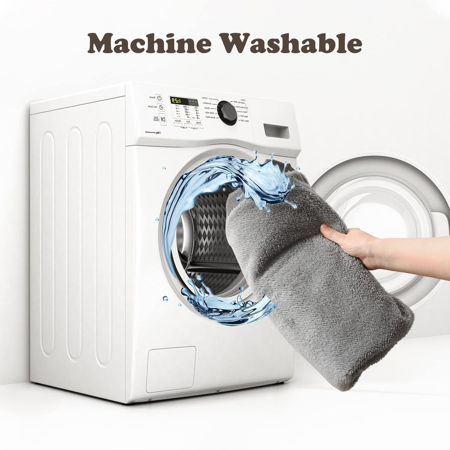 JOLLYVOGUE Dog Bed Large, Orthopedic Dog Bed Support Egg Crate Foam Dog Beds, Soft & Cozy Pet Bed Mat with Removable Washable Cover (Large, Dark Grey, Up to 75 lbs)