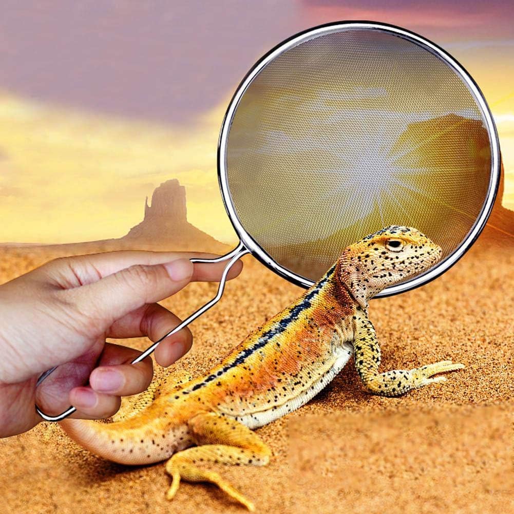 Reptile Sand Shovel Pets Sieve Filter Stainless Steel Scoop Fine Mesh Strainer Filter for Tortoise Lizard Spider Snake Dung - Furr-Reel