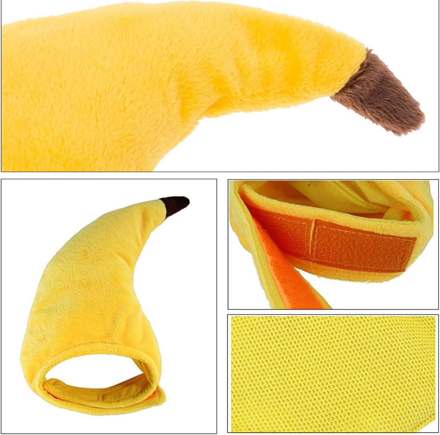 5 Pieces Cat Hat Adjustable Cute Pet Hat, Cats, Kitten and Puppy Accessory Headwear, Pet Hats with Rabbit Ears/Banana/Sunflower/Fruit Apple/Pineapple Cap