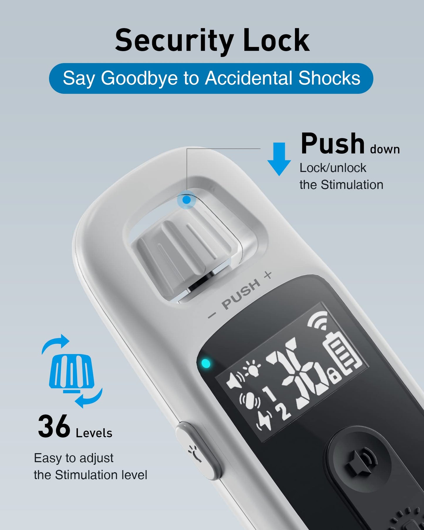 ABBIDOT 3300 Ft Dog Training Collar with Remote - [New Version] Shock Collar, 5 Training Modes, 88 Levels e Collar, Waterproof Training Collar for Small Medium Large Dogs(15~120 lbs)