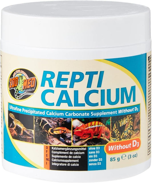Zoo Med Calcium Without Vitamin D3 Reptile Food, 3-Ounce