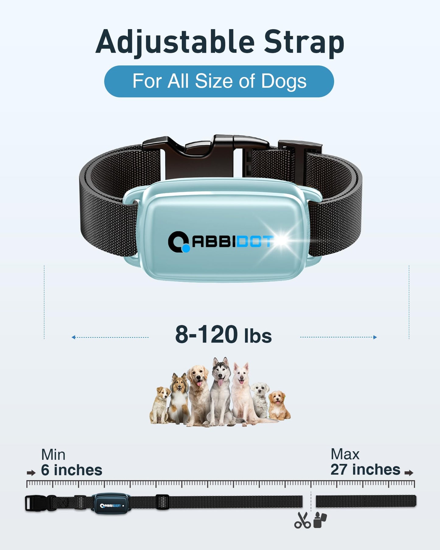 ABBIDOT 3300 Ft Dog Training Collar with Remote - [New Version] Shock Collar, 5 Training Modes, 88 Levels e Collar, Waterproof Training Collar for Small Medium Large Dogs(15~120 lbs)