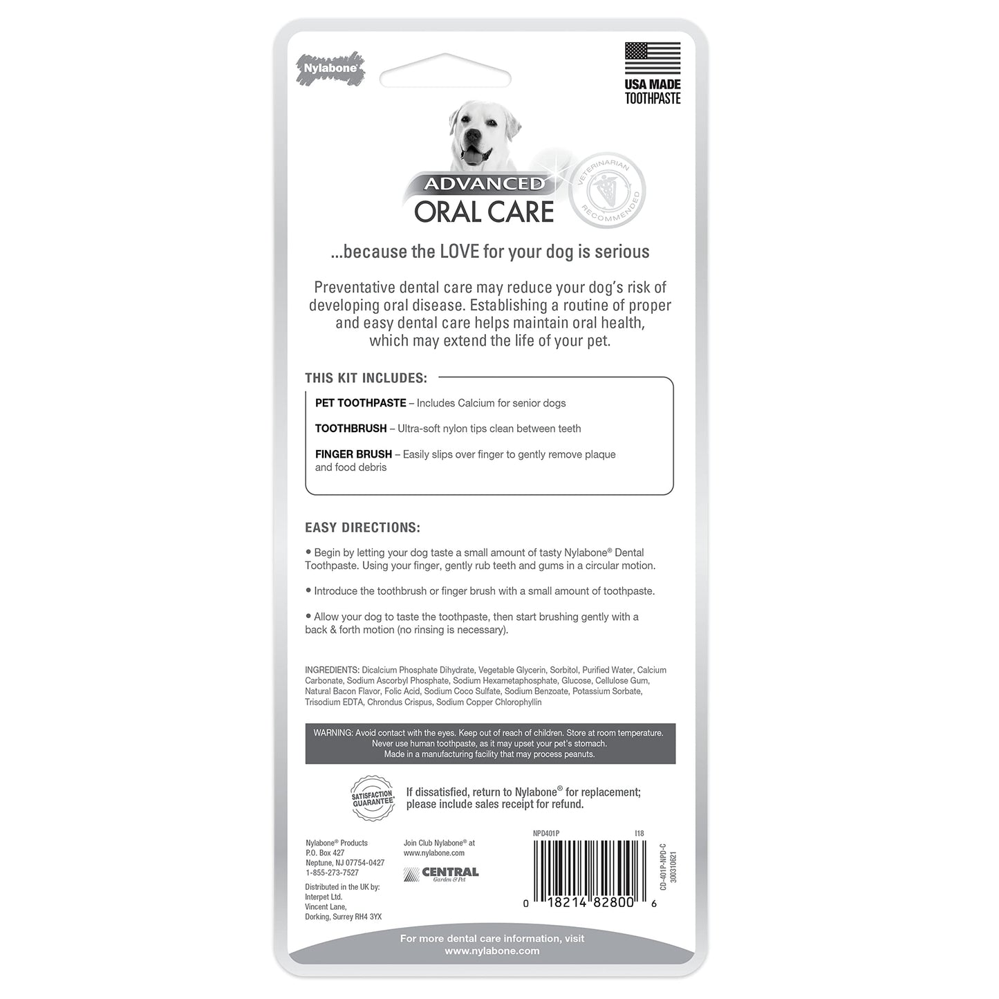 Nylabone Advanced Oral Care Cat Dental Kit Original (3 Count)