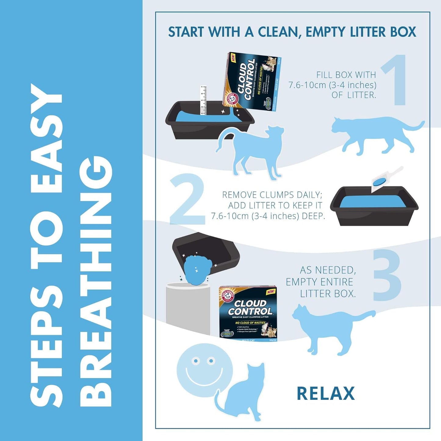 Arm & Hammer Clump & Seal Slide Clay Cat Litter, Non-Stop Odour Control, 12.7kg, 7 Days of Odour Control, Dust Free, Clumping Litter (Pack of 1)