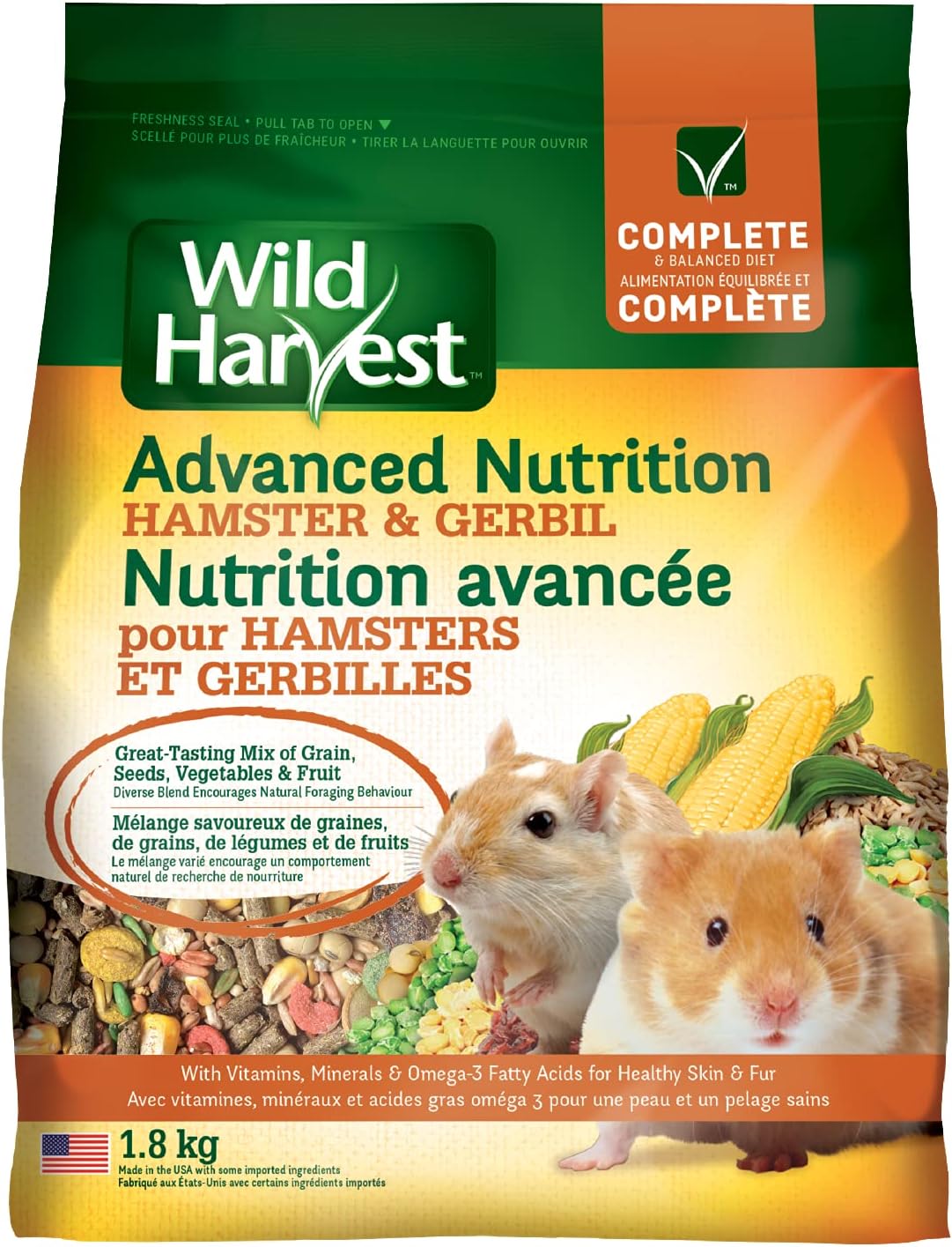 Wild Harvest Advanced Nutrition Diet Hamster/Gerbil 4lb - Furr-Reel
