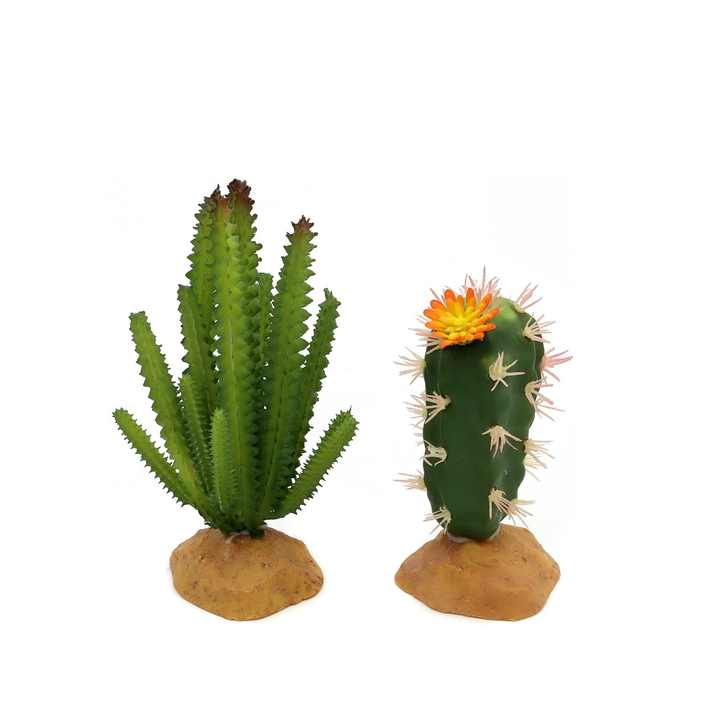 JIHAQUA Reptile Plants Succulent, Artificial Desert Rain Forests Plants for Lizard Bearded Dragon Chameleon Gecko Snake Amphibian Terrarium Decor (Set 3)