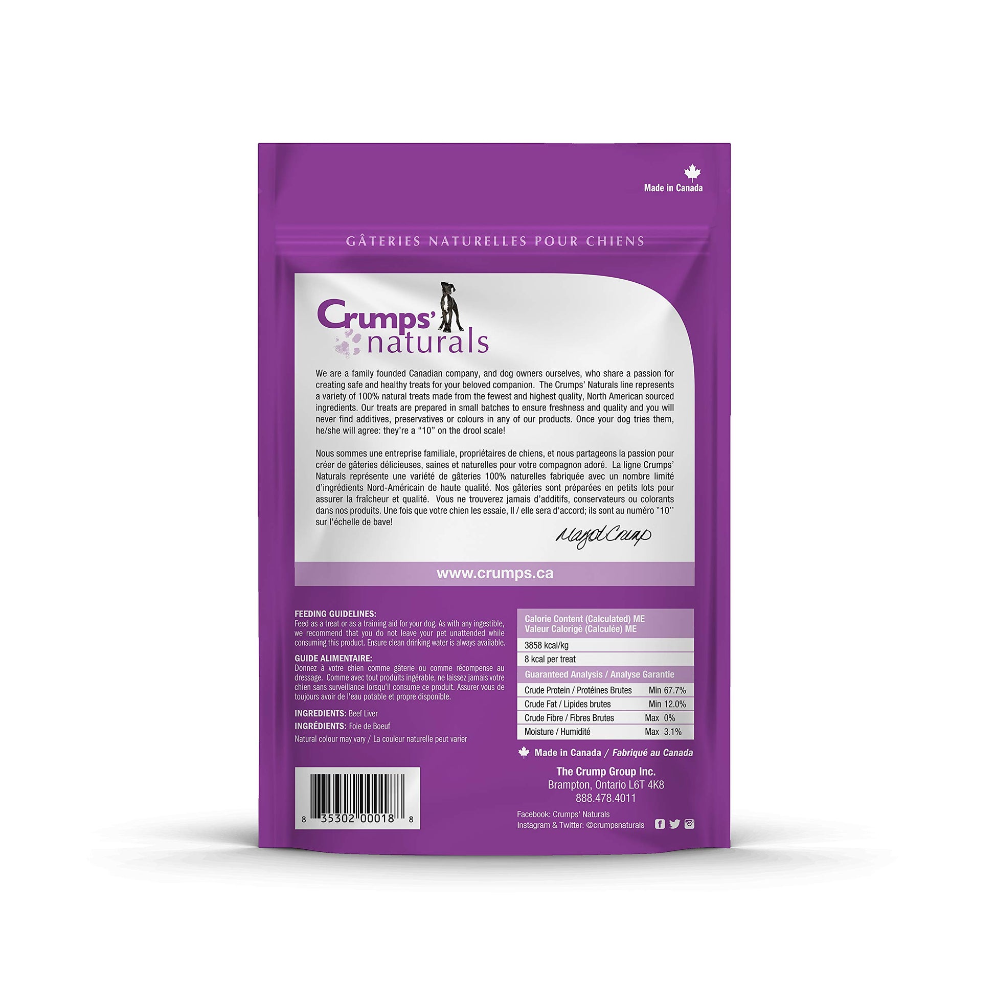 Crumps' Naturals Mini Trainers Freeze Dried Beef Liver (1 Pack),, 1.9OZ/ 55G - Furr-Reel