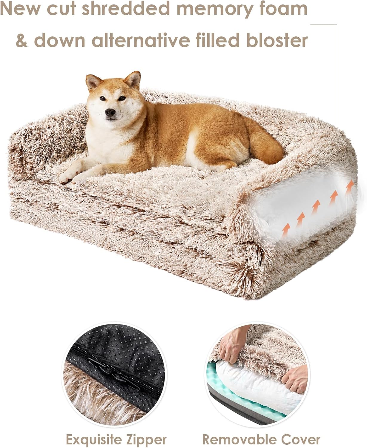 EHEYCIGA Foldable XXL Dog Bed, 54"x38"x7.5" Memory Foam Orthopedic Dog Couch for Extra Large Dogs, Calming Waterproof Pet Sofa with Washable Cover, Human Dog Bed for Kids, Dark Grey - Furr-Reel