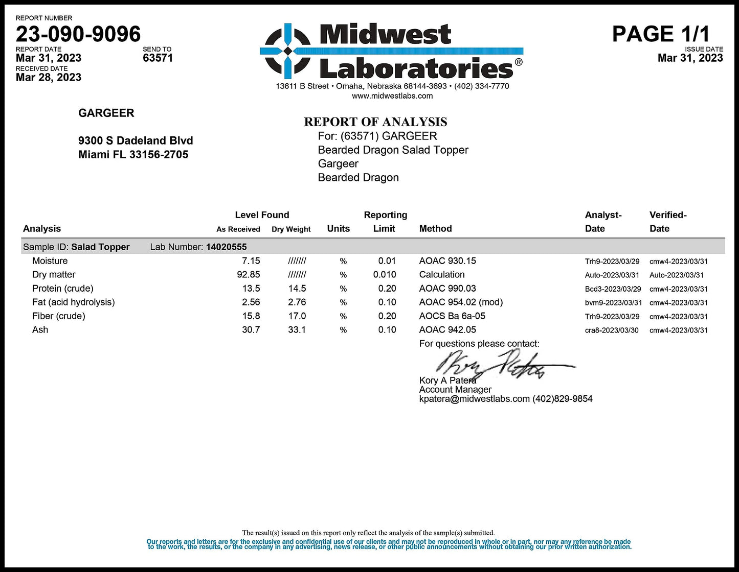 Gargeer Bearded Dragon Salad Topper: Supercharge Healthy Diet Supplement - Essential Nutrition Care Blend for Strength & Robust Immune System in Juvenile & Adult Dragons 2oz, Made in The USA. Enjoy!