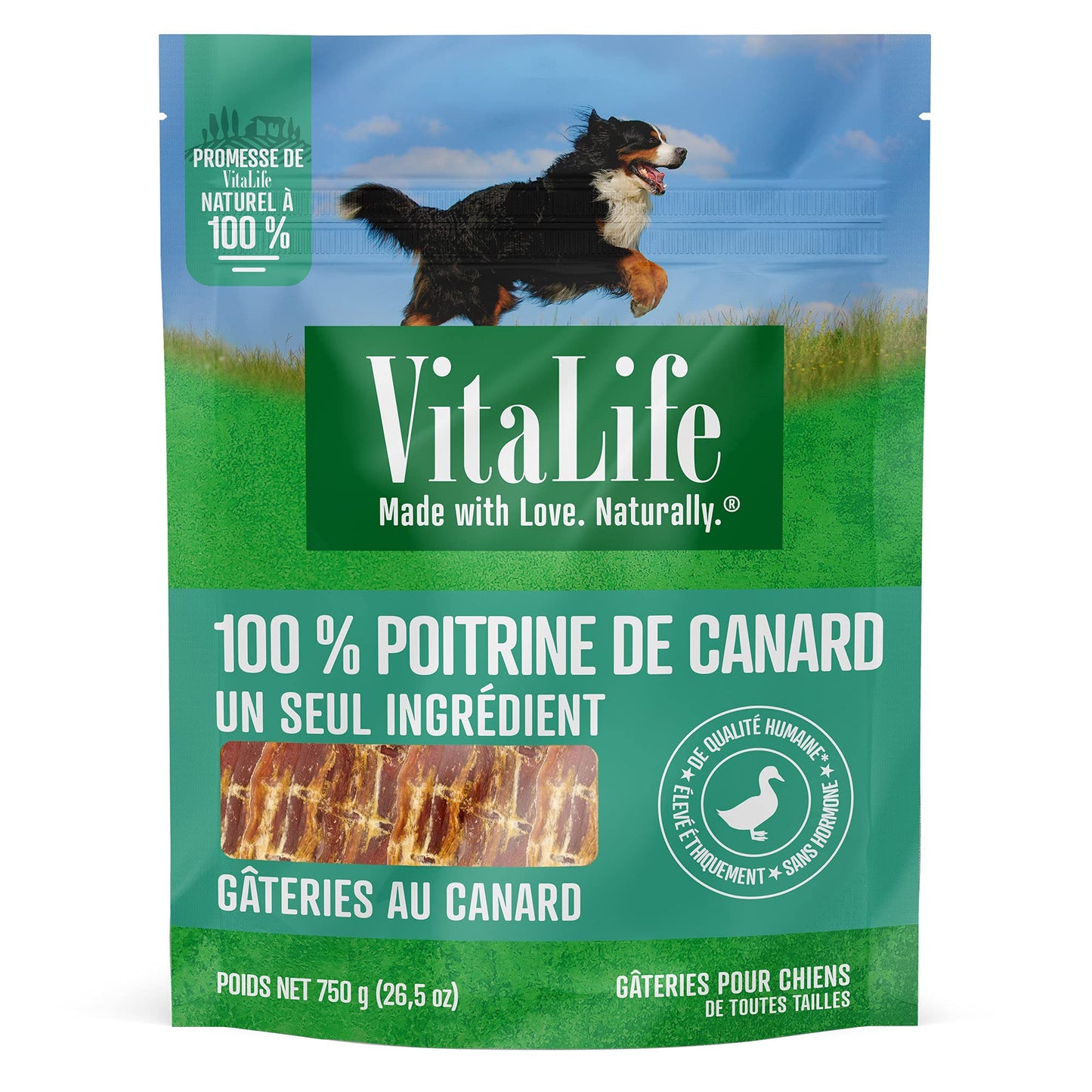 VitaLife 750 g Duck Tenders, All Natural Dog Treats - Furr-Reel