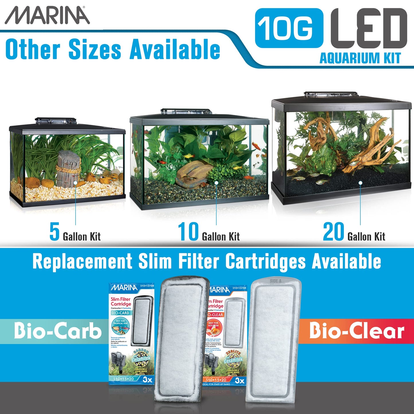 Marina LED Aquarium Kit, 10 Gallon, (15256A1)